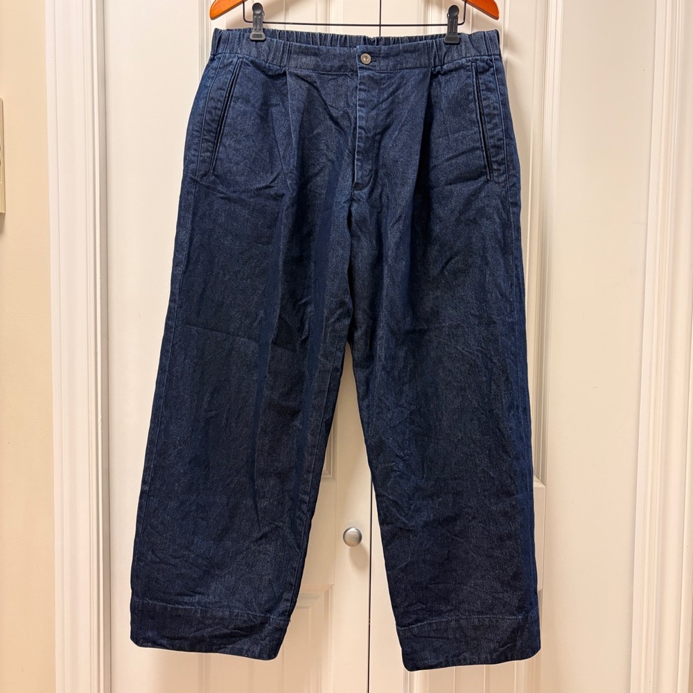 Muji Men's Relaxed Indigo Denim Jeans